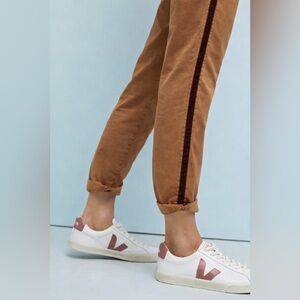 Chino by Anthropologie Velvet Tuxedo Stripe Relaxed Pants Size 27